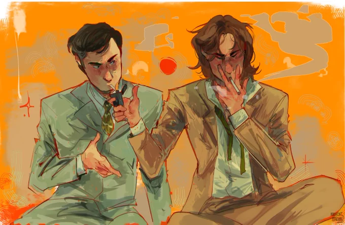 smoke break #insidejob #insidejobfanart 