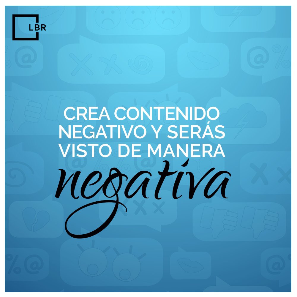 El contenido negativo no es la mejor opción.