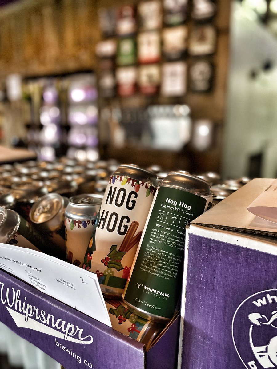 whiprsnaprbrew's tweet photo. Yes we deliver! Big day too as the first cases of Nog Hog hit the road for Xmas season.
If you see Patrick rolling around, wave hi or give him a little honk.
#613beer #ottawacraftbeer #ontariocraftbeer #ottawabeer #craftbeercanada #canart #smallbatchbeer #nanobrewery https://t.co/gzf8P8Pwz6