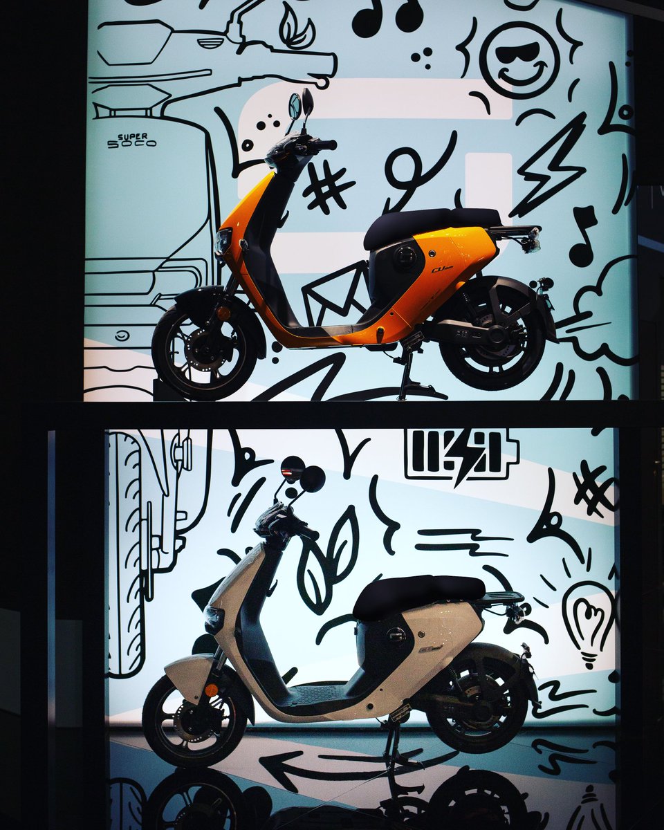 vmotosoco's tweet photo. There is no end to the creativity and fun with Super Soco.
Check out the new color range of the youthful CUmini, even more bright colors.🎨⚡️
#Vmoto #CUmini #SuperSoco #NewRange #Colours #Orange #LightBlue #White #Youngeneration #fun #joy #happiness #greenmobility https://t.co/63mA8I71Ju