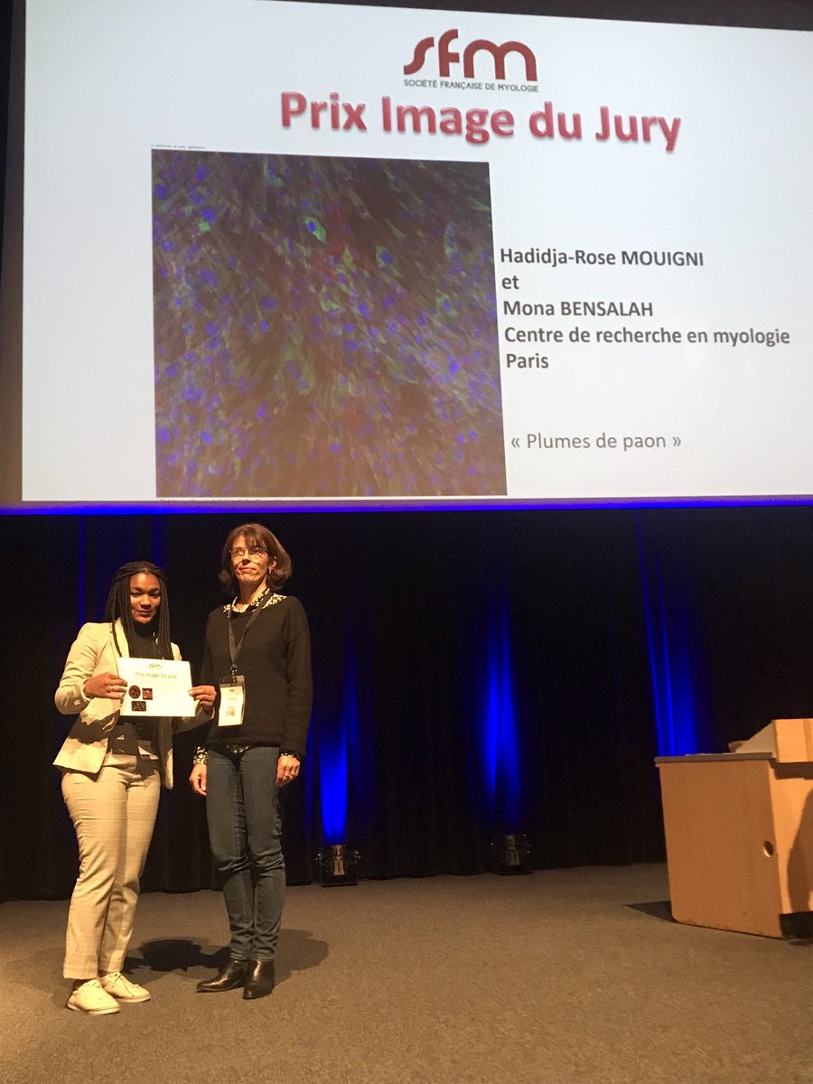 Very proud of our team OPeRA!!
Alexis Boulinguiez: prix impulsion
Hadidja-Rose Mouigni/Mona Bensalah : prix image du jury
#JSFM2022
Thanks <a href="/SMyologie/">SFMyologie</a> 
<a href="/Inst_Myologie/">Institut de Myologie</a> 
<a href="/researchmyology/">Centre of Research in Myology (UMRS 974)</a>