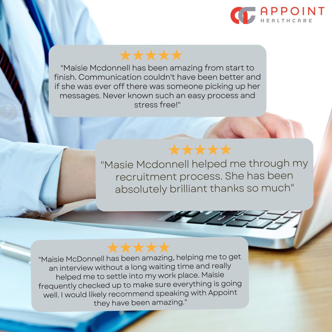Check out these amazing Google reviews our specialist recruitment consultant Maisie McDonnell has received. If you would like help finding your new career drop Maisie a message maisie.mcdonnell@appointgroup.co.uk
#newcareer #mentalhealth #recruitment #career #health #googlereview