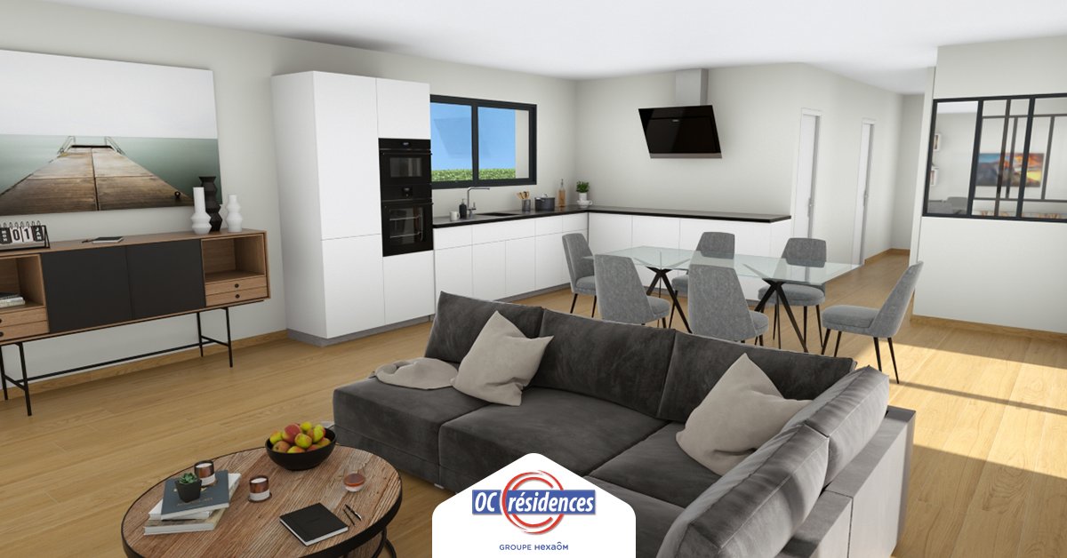 Coup de ❤ pour ce bel avant-projet imaginé par OC Résidences

Cette maison de plain-pied de 115 m² comprend :
🛋 Une pièce de vie de 49 m²
🧺 Un cellier
👫 Une suite parentale avec dressing
👨‍👩‍👧‍👦 Deux chambres
🛁 Deux salles d'eau

#Construction