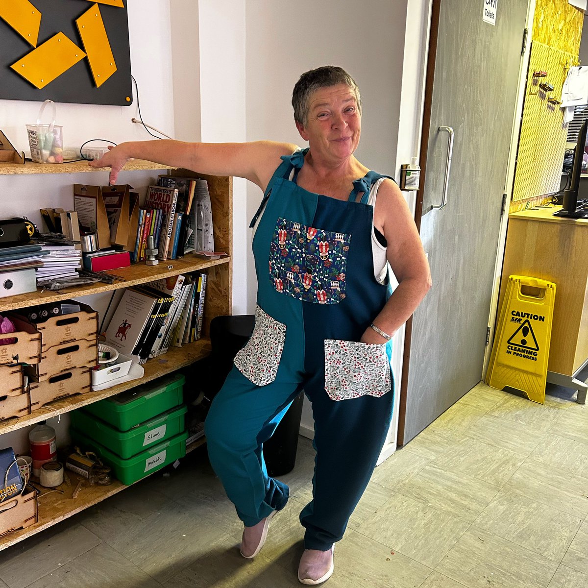 FoundFutureNE's tweet photo. Dungarees complete! All hand made by Shelley at our Byker Reduce, Reuse, Repair group ππΌππΌππΌ. #communities #communitiescan #communitysupport
#foundationfutures #safespaces #safefaces #positivechange #transforminglives https://t.co/tsrWqOC5LB