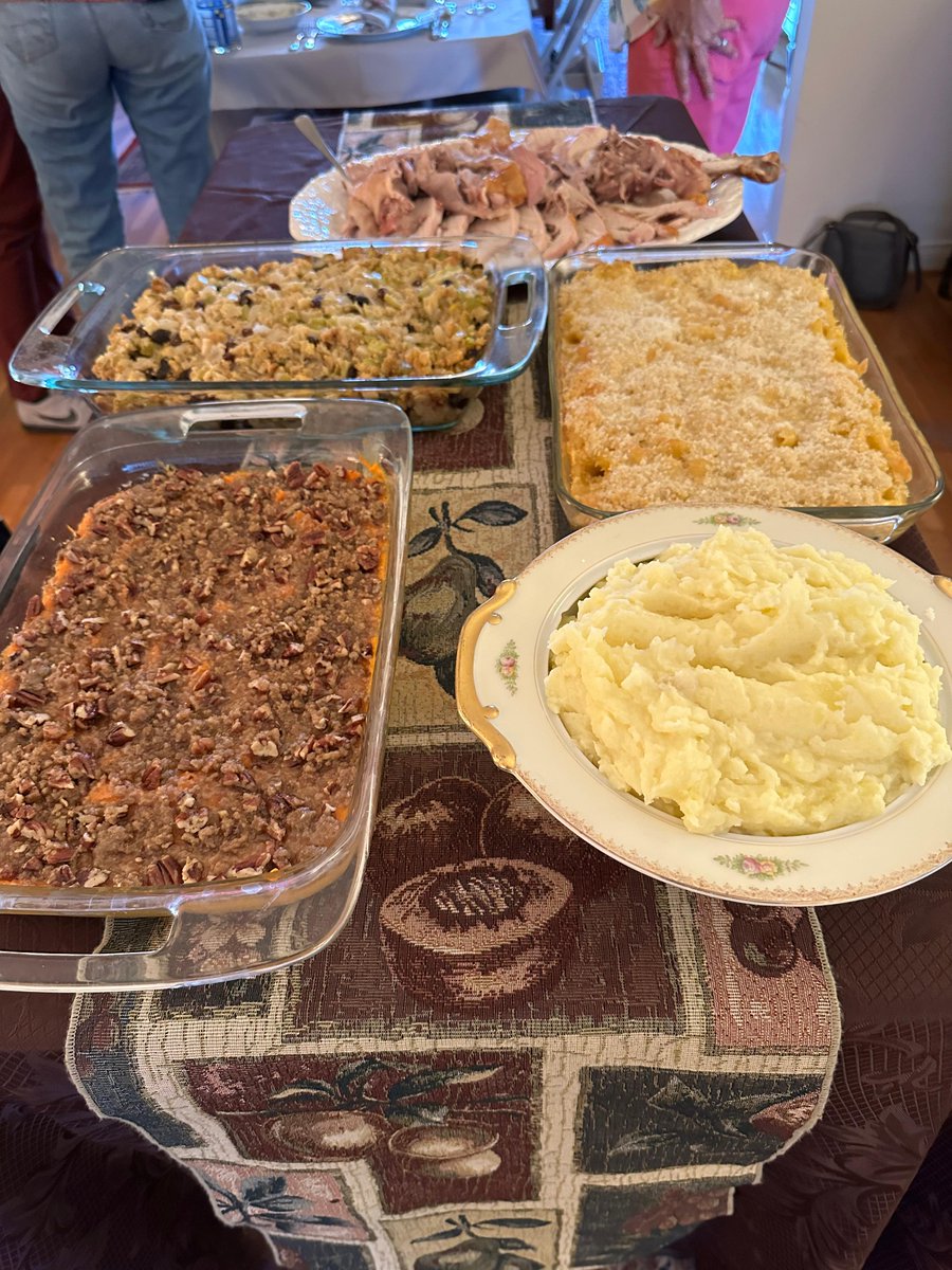 Dear Friends, I hope your Thanksgiving spirit was filled with family, fun, and gratitude.  And I hope your body and soul were filled with food. Here’s a pic from our Thanksgiving table 🍁