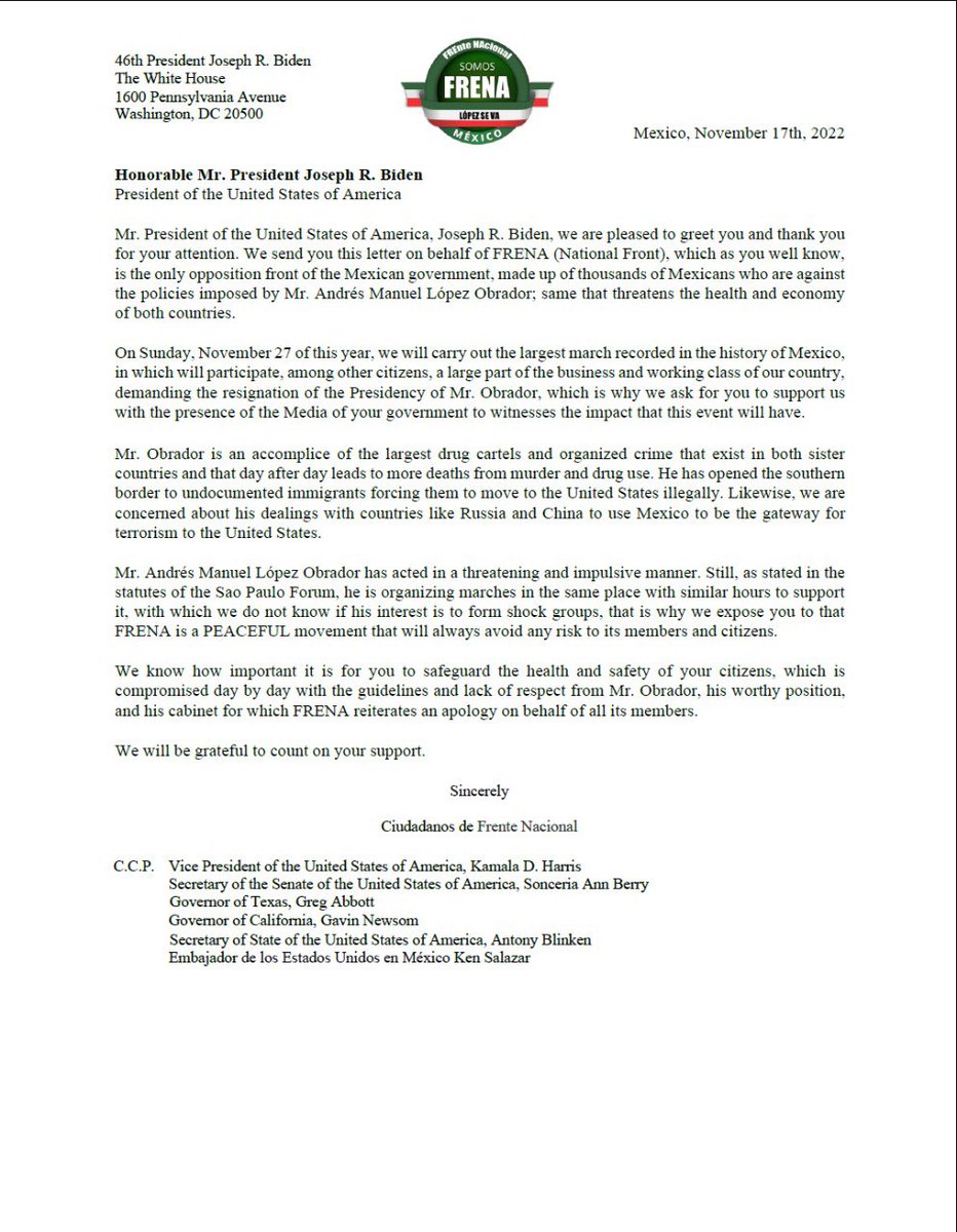 Please Mr. President <a href="/JoeBiden/">Joe Biden</a> <a href="/Potus/">President Donald J. Trump</a> we ask you gently to pay attention to what is happening now in Mexico…
<a href="/JoeBiden/">Joe Biden</a>
<a href="/POTUS/">President Donald J. Trump</a>
<a href="/KamalaHarris/">Kamala Harris</a>
<a href="/VP/">Vice President JD Vance</a>
<a href="/ABlinken/">Antony Blinken</a>
<a href="/SecBlinken/">Secretary Antony Blinken</a>
<a href="/SenateFloor/">U.S. Senate Updates</a>
<a href="/GregAbbott_TX/">Greg Abbott</a>
<a href="/GavinNewsom/">Gavin Newsom</a>
<a href="/CAgovernor/">Governor Gavin Newsom</a>
<a href="/USAmbMex/">Embajador Ronald Johnson</a> #ElReyDelAcarreo #SOSMexico 🇲🇽🇲🇽