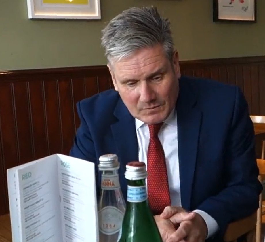 When you've betrayed everyone.
When you believe in nothing.
When you've sold your soul.
When everything you do is someone else's idea.
When someone calls you out and you know you have absolutely no comeback. 
You wring your hands in agony.
You are Keir Starmer. 
You are nothing.