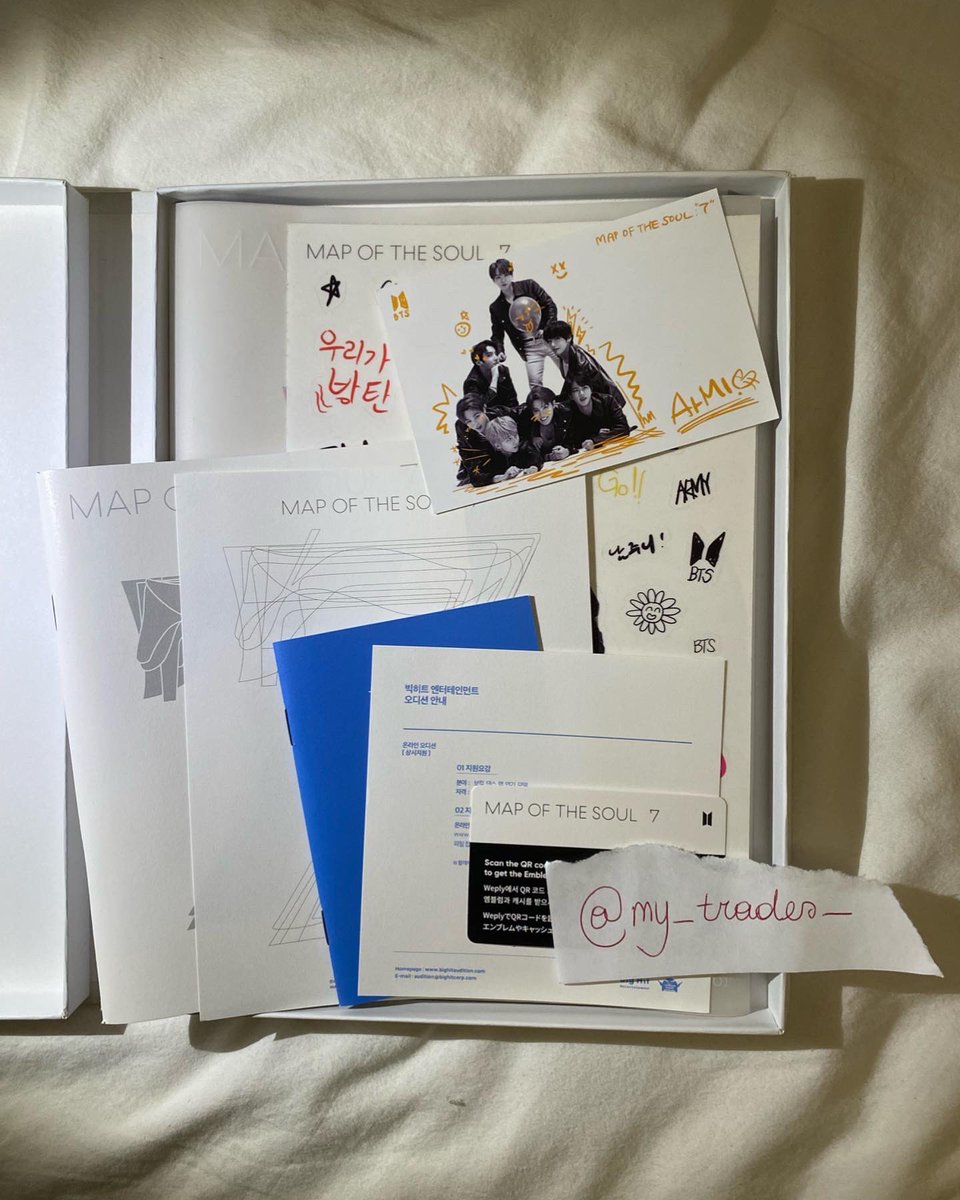 k01_to's tweet photo. WTS Eu &amp; Ww 

Only contact me through Instagram (@ is shown in the picture!)

BTS album map of the soul:7 
Version 1 + group photocard 
(Includes everything that you can see on the 2nd pic)

25€ + shipping 

Mots7 group pc Jungkook v jimin rm jhope suga jin https://t.co/SgoS7V9cnZ