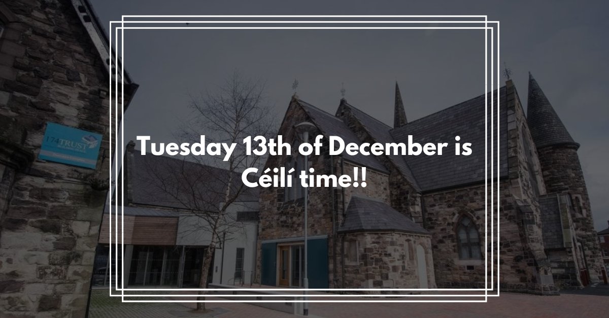 The venue: the Duncairn Centre for Culture &amp; Arts.
Put on your dance shoes on Tuesday 13th of December from 8 PM to 11 PM to practice your favourite set dances with The Copperplate Ceili Band and Ronan queuing the steps! 🥿
Admission fee: £10

 #fundraising