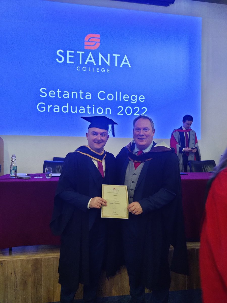 cian_evans14's tweet photo. Another proud day for the parish 😜.Just received my Degree in Strength &amp; Conditioning Thanks to @SetantaCollege for giving me the opportunity to study with them.  The journey starts now. https://t.co/MUWAv8rl8A