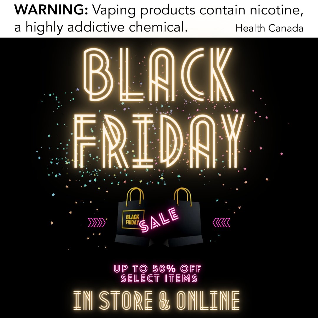 In2Vapes's tweet photo. Our Black Friday Sale is live. Don't miss out on these savings! LOTS of new items have been added to our SALE section. In Store &amp; Online!
https://t.co/erFp4S2QMS https://t.co/fBJZq3g39A