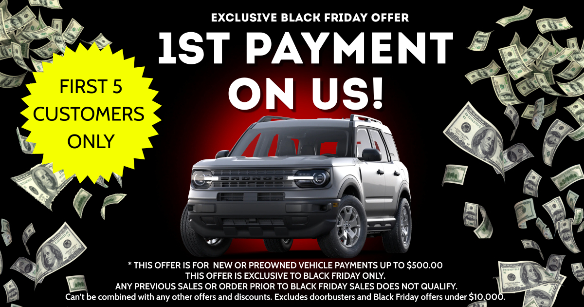 MetroFordWI's tweet photo. Black Friday Special Offer. Your First Vehicle Payment Is On Us! 
5422 Wayne Terrace Madison, WI 53718.
🌍 https://t.co/5t9lVOVjM1
☎️ (608) 246-3600 https://t.co/K5pzjOTOFM