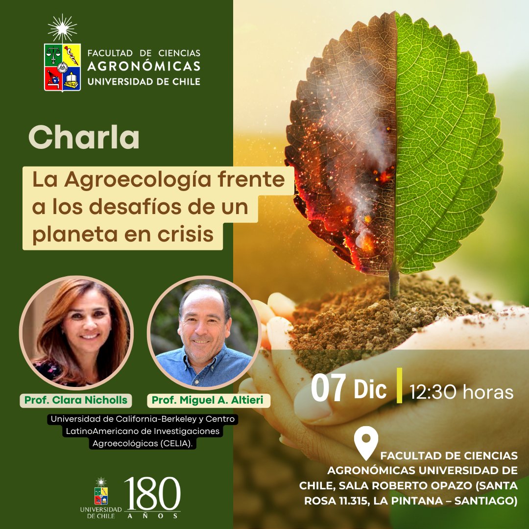 Andrés Muñoz-Sáez (@amunozsaez) on Twitter photo Todxs invitados a estos 2 seminarios de #agroecología que tendremos en Antumapu el 1 y 7 de diciembre 12:30 pm. Contaremos con importantes expositores de California, Colombia y Francia <a href="/altierimiguel/">Miguel Altieri</a> <a href="/treecrops/">Houston Wilson</a> <a href="/isaralyon/">ISARA - 2 campus Lyon & Avignon</a> <a href="/dcsavuchile/">Doctorado Silvoagropecuario Universidad de Chile</a> <a href="/agronomiauchile/">Agronomía UChile</a> <a href="/ESPM_Berkeley/">Berkeley Environmental Science, Policy & Mngmt</a> <a href="/UCRiverside/">UC Riverside</a> Todxs invitados a estos 2 seminarios de #agroecología que tendremos en Antumapu el 1 y 7 de diciembre 12:30 pm. Contaremos con importantes expositores de California, Colombia y Francia <a href="/altierimiguel/">Miguel Altieri</a> <a href="/treecrops/">Houston Wilson</a> <a href="/isaralyon/">ISARA - 2 campus Lyon & Avignon</a> <a href="/dcsavuchile/">Doctorado Silvoagropecuario Universidad de Chile</a> <a href="/agronomiauchile/">Agronomía UChile</a> <a href="/ESPM_Berkeley/">Berkeley Environmental Science, Policy & Mngmt</a> <a href="/UCRiverside/">UC Riverside</a>