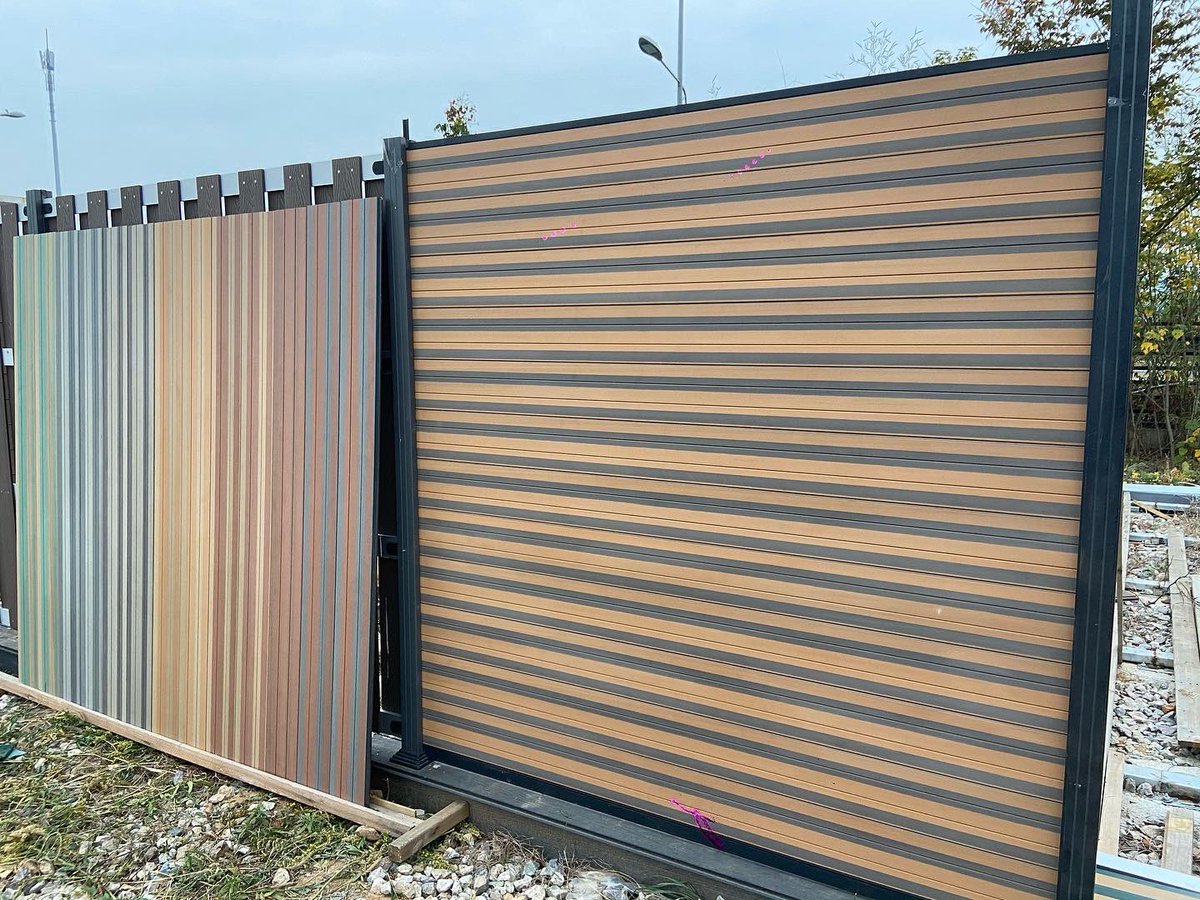 JackWPCdecking's tweet photo. Mixed color fence. No paint. Technology from JuFeng WPC #compositewood#WPCfencing #gardenwpc#wpczaun https://t.co/0a8f2HA6Ha