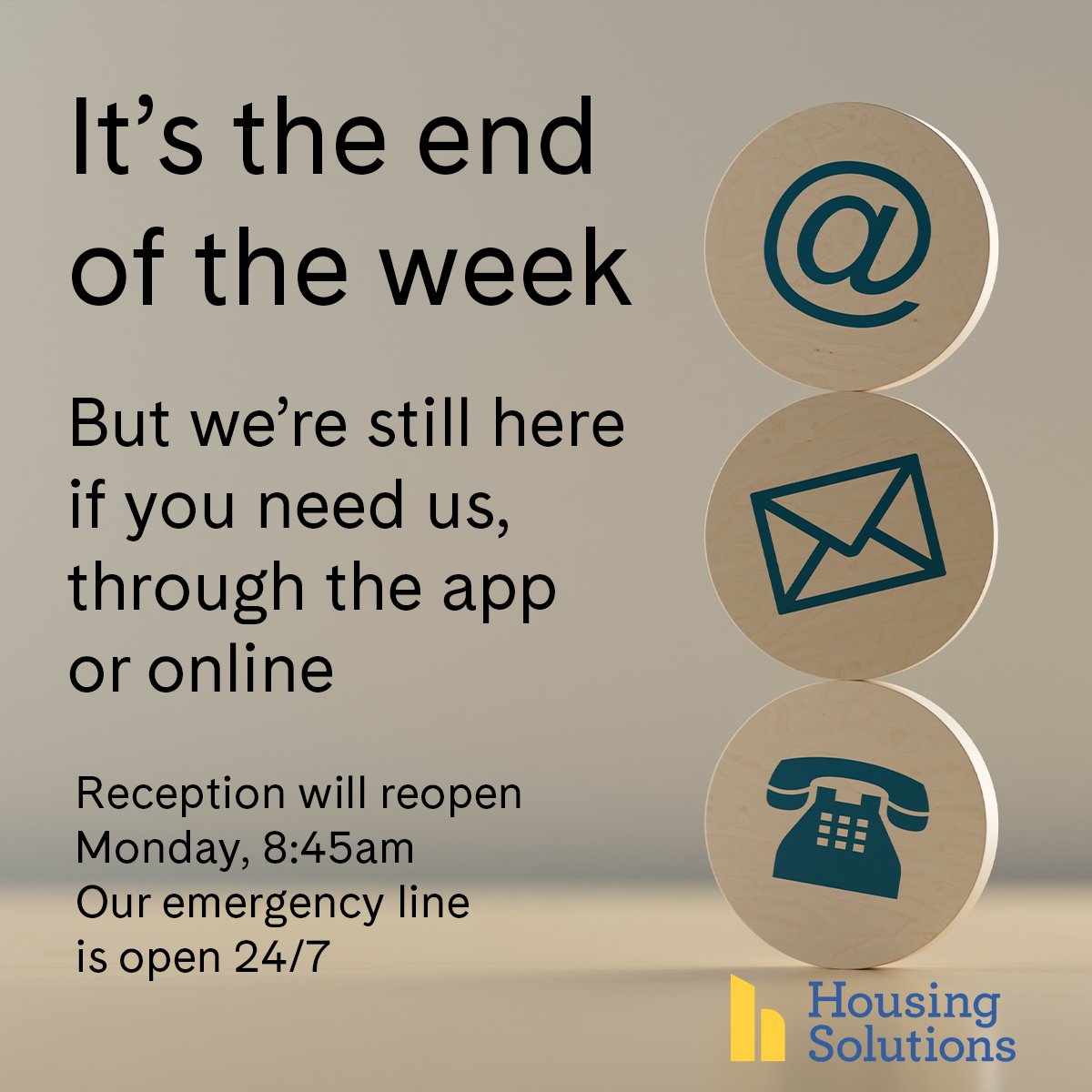 HS_Homes's tweet photo. The app and online portal are there, ready to serve you, but in case of emergency, our emergency line is open 24/7.
#ourHS #housingassociation https://t.co/m08tVBS0Kg