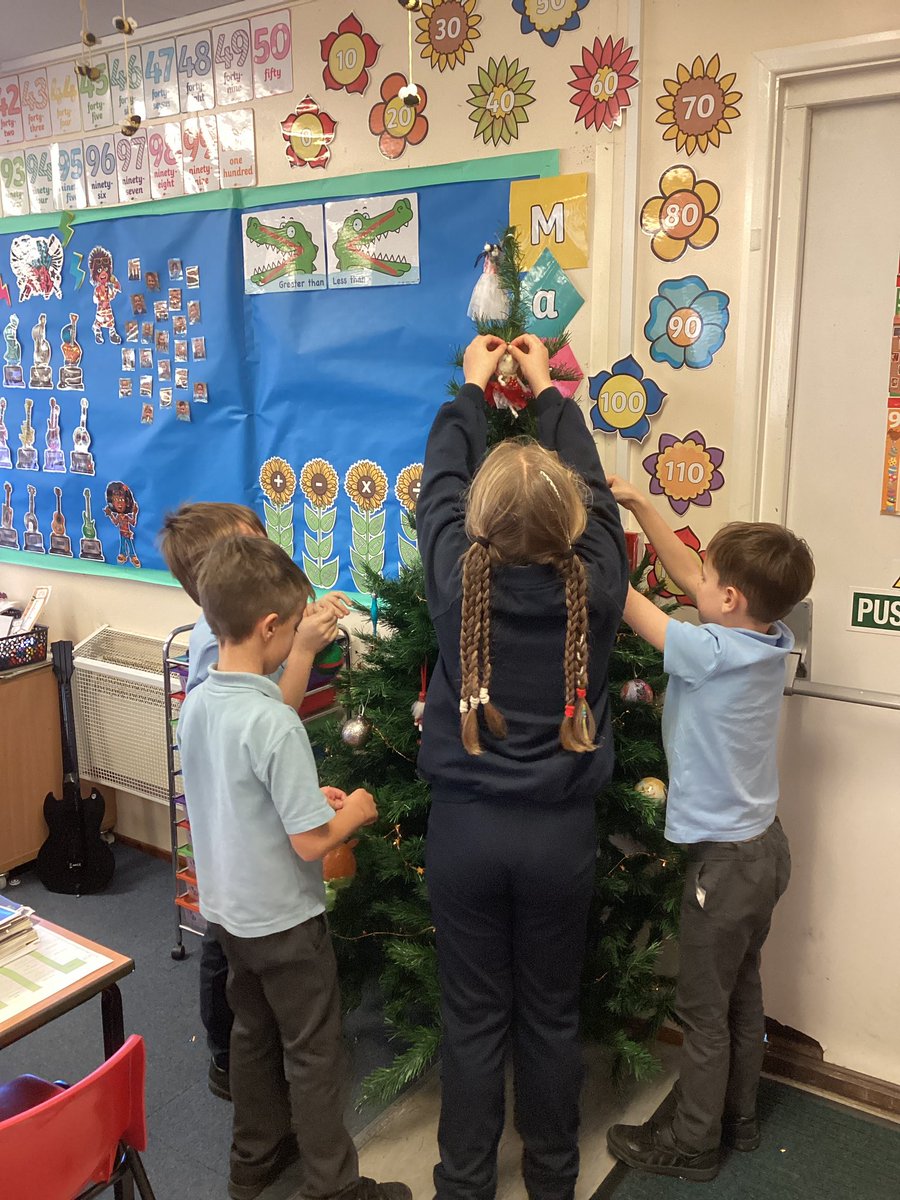 MrsTyler_2's tweet photo. We’ve only gone and done it…Christmas decs are up in Year 2 🎄 https://t.co/R8EsT8FriM