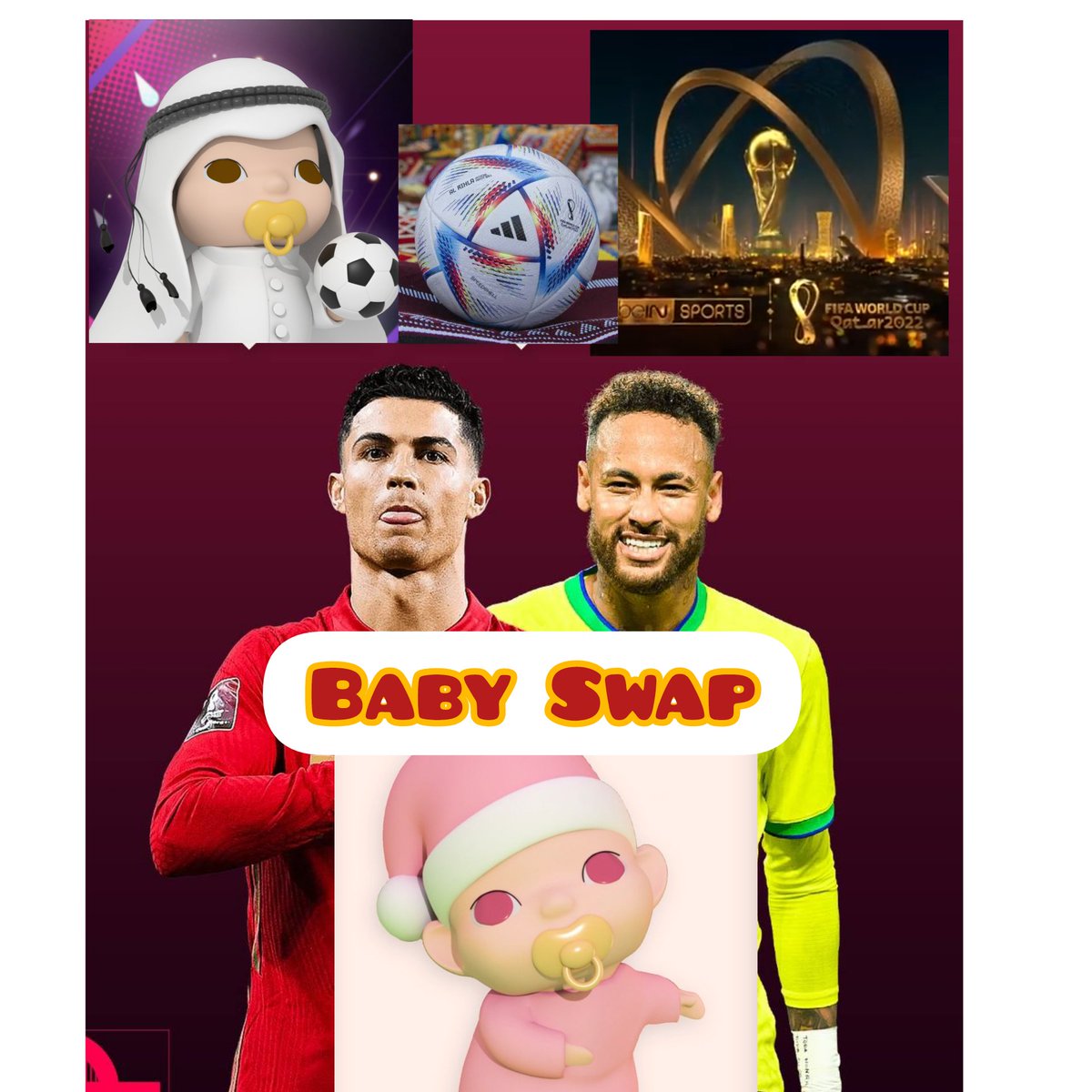 The 2022 World Cup Qatar is a surprise cup with great players, "Ronaldo from Portugal and Neymar from Brazil."
⚽⚽⚽🥇🥈🥉⚽⚽⚽
<a href="/Shakilyy/">Shakil</a> <a href="/refereem9/">Refereem9</a>
<a href="/yazdanm9/">Yazdan</a> <a href="/rozetti9m/">Rozetti9</a> 
<a href="/EbiHamedi6/">Ebi Hamedi</a> <a href="/Payman_zohrabi/">peyman</a> 

<a href="/babyswap_bsc/">BabySwap</a>
#BabySwap #BabyFootball