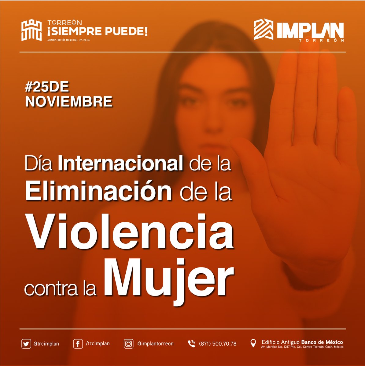 trcimplan's tweet photo. #25DeNoviembre #DíaInternacionalDeLaEliminaciónDeLaViolenciaContraLaMujer https://t.co/DtU6xIoPuu