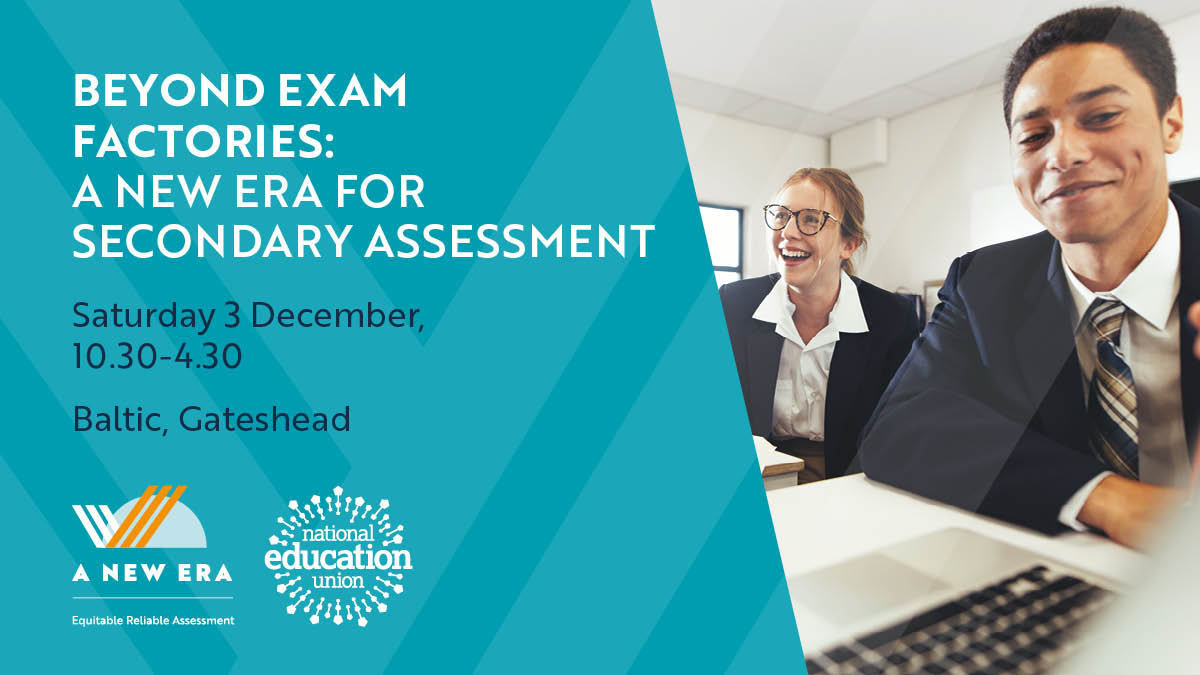 One week tomorrow: be part of our important summit on exams.
Join: @MaryBoustedNEU @louiseatkinso14 <a href="/BethFarhatNEU/">Beth Farhat</a> @IanMearnsMP <a href="/MayorJD/">.</a> and others
Sign up at surveymonkey.co.uk/r/7XKWHGJ
<a href="/NEUnion/">National Education Union</a> <a href="/NEUnorthern/">NEU Northern</a> <a href="/AssessmentEra/">NewEraAssessment</a>
