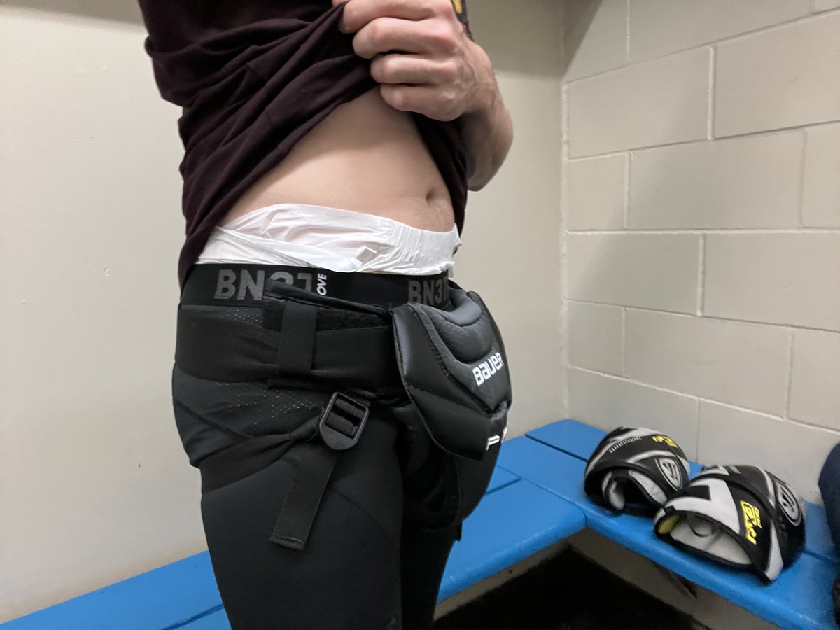 Let’s see how this goes #padded #hockey #hockeygoalie #diaperboy