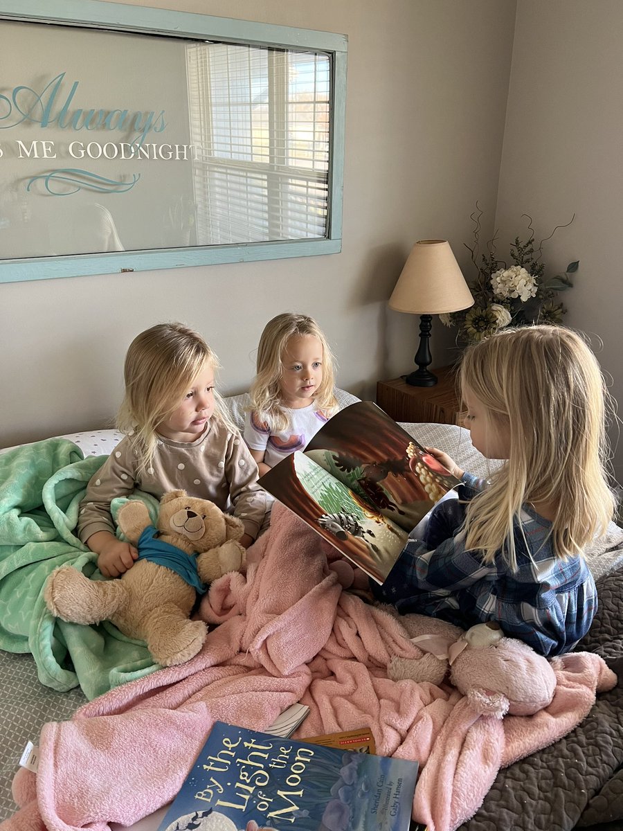 rsham803's tweet photo. When it gets quiet and you wonder what they are getting into and find out they are playing “Get ready for bed” https://t.co/M9Vtj8IM1z