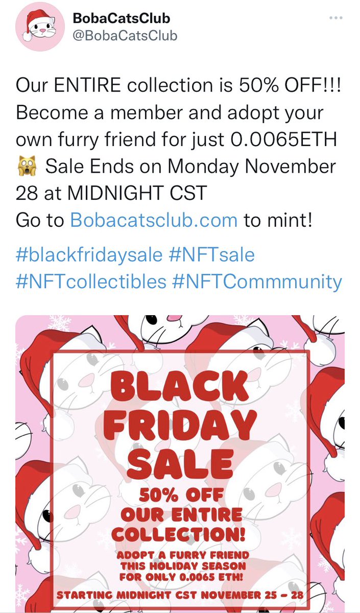 BobaCatsClub's tweet photo. @nftikiness Only 0.0065ETH! View our website and read about our mission at https://t.co/bUow9k2CUO https://t.co/brEDl0XeaJ