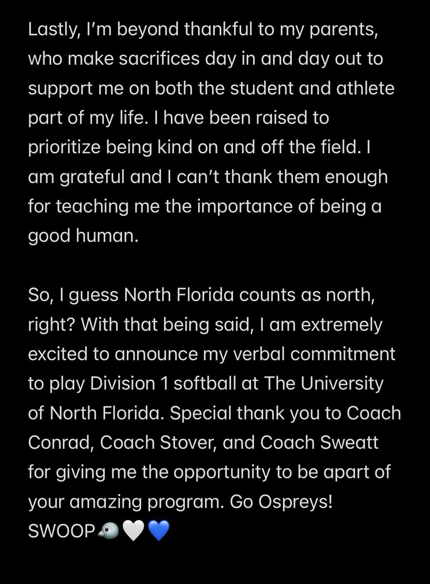 graceshaw2024's tweet photo. GSR 🔜🔜🔜 JAX 
EXCITED TO BE AN OSPREY🐦💙🤍 
@TGA_Claire @BTurner_75 @CoachTJGoelz @kurtkyle24 @TGF_16_National @topgunfastpitch @JeffConrad10 @stovetop4 @SweattKelsey @Los_Stuff @ExtraInningSB https://t.co/AVX6ccQ8vD