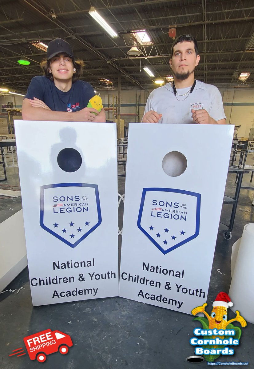 CornholeUSA's tweet photo. Hope everyone's black Friday is going well,  We shipped this board for Sons of The American Legion  For their National Children and youth Academy.  We always love supporting worthy groups.  Have you entered our drawing to win a set of Christmas boards yet? #cornhole  #blackfriday https://t.co/5oFnwX7CTk