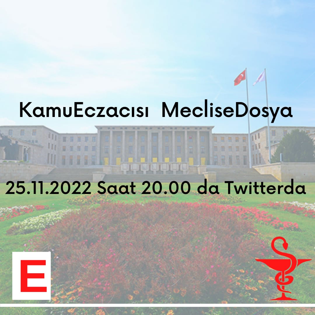 Kamu eczacılarının talepleri;
*Tavan katsayısı 6.5 olarak torba yasaya ekletilmesi,
*Stratejik personel havuzu oluşturarak Eczacı - Hekim - Diş tabibi aynı havuzdan yararlanması
*  Taban katsayısı 2.26
* Teşvik 1.2
<a href="/RTErdogan/">Recep Tayyip Erdoğan</a>
<a href="/hasandogan/">Hasan Doğan</a>
<a href="/drfahrettinkoca/">Dr. Fahrettin Koca</a>
KamuEczacısı MecliseDosya