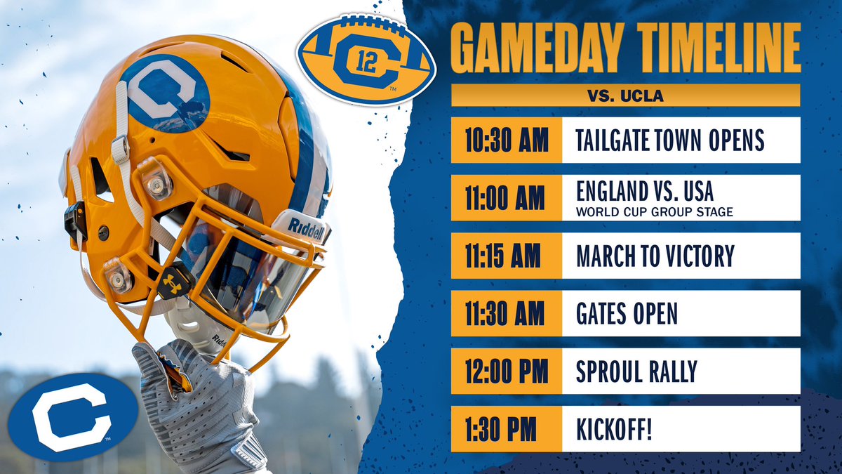 CalAthletics's tweet photo. Today’s gameday timeline ⬇️

#GoBears x @CalFootball https://t.co/XYYE4uCPyt