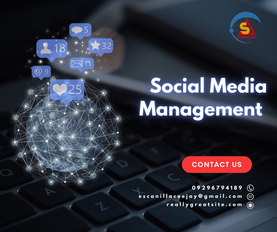 sphereally's tweet photo. "📲📅Social media management covers a wide range of topics, all of which are essential components of a well-planned digital marketing strategy. 
#virtualcommunities #virtualnetwork #socialmediaservices #virtualorganization #creativitygrowth https://t.co/6R4Q5KhWeI