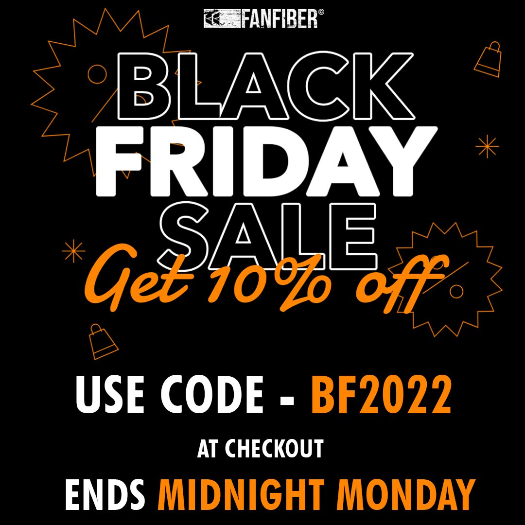 Black Friday Sale is active!🥳

Get 10% off your order when using code BF2022 at checkout! 
The perfect time to get things ordered and ready for December! 

Ends Midnight Monday!
fanfiber.com
