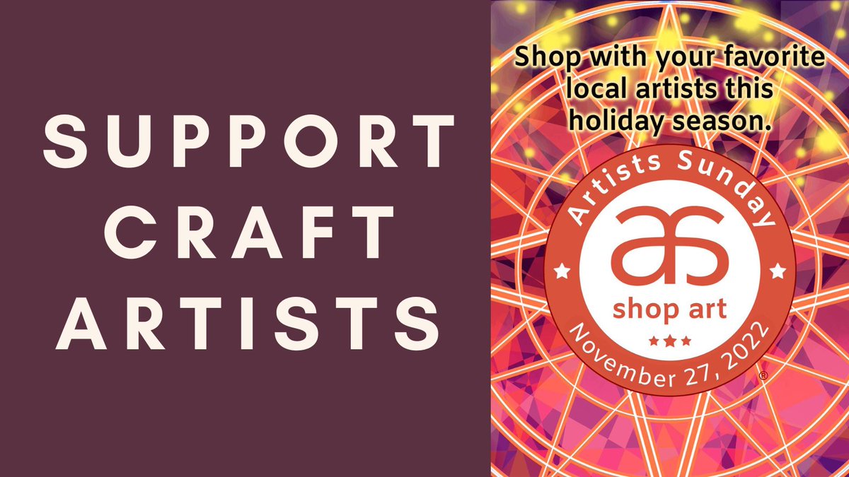 CERFplus's tweet image. Artists Sunday —November 27, 2022— is the Sunday after Thanksgiving.  CERF+ recognizes the impact that craft artists have in enriching our lives, communities, and the economy. 

How will you support craft artists in your community this holiday season?
