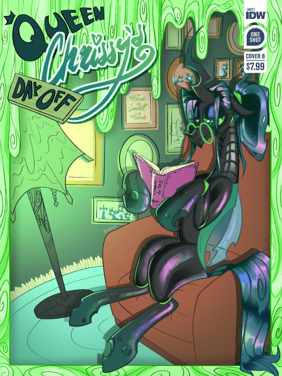MoistureWavy's tweet photo. If anyone couldnt tell ive been on kind of a Chrysalis kick recently
Mock cover for a comic im planning on making soon!
#MLPFiM #QueenChrysalis https://t.co/kvLSM6fm8J