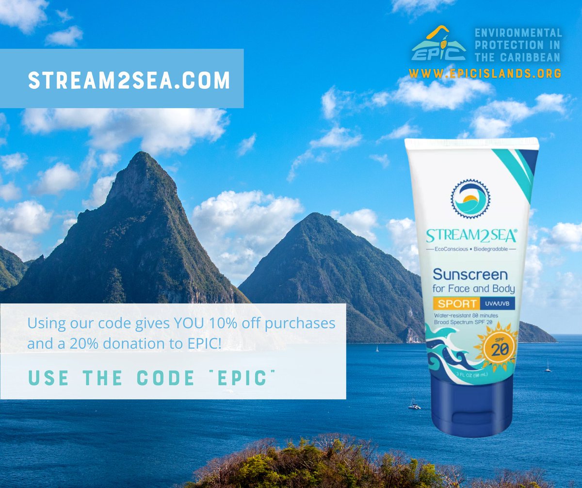 EPICislands's tweet photo. Did you know there's a #BlackFriday Shopping Deal that protects the #Caribbean environment? Shop with a purpose this season and support EPIC's non-profit mission by purchasing all-natural, non-toxic, eco-friendly products from our partner at #Stream2Sea. 

#CoralSafe #GiftIdeas https://t.co/G1RAhIdjbL