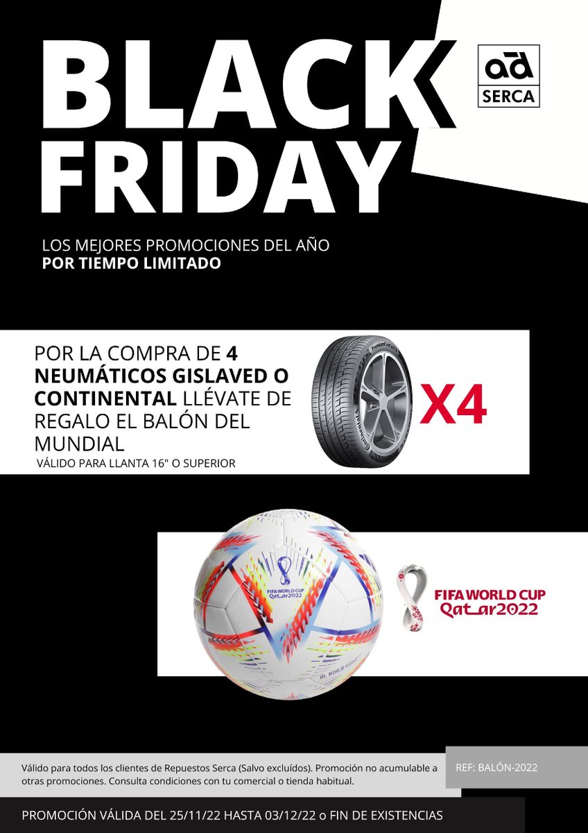 ADSerca's tweet photo. Nuestras ofertas del Black Friday llegan las últimas, pero también acaban más tarde.

Disfruta de los mejores regalos y descuentos en el Black Friday de AD Serca hasta el 03.12.

#Blackfriday #Ofertas #Noviembre #Regalos #Promoción #Descuentos https://t.co/esUvQ21JCP