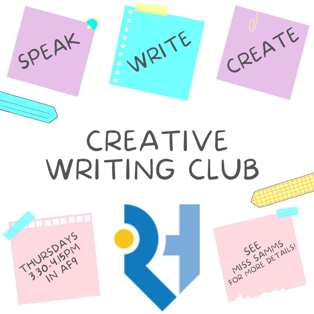 We have a Creative Writing Club that takes place in AF9 every Thursday from 3.30pm – 4.15pm and is open to all Year Groups. 
There is also a Book Club that meets during Week One on Mondays in the Library during lunchtime. 
All Year Groups are welcome

#creativewriting #bookclub