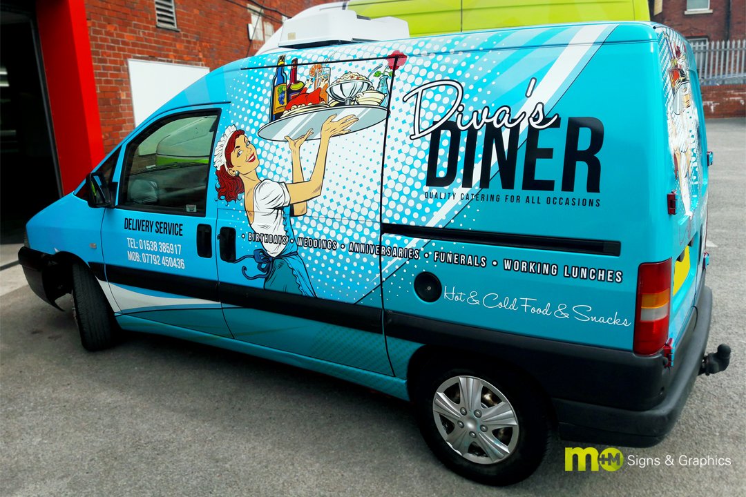 It's a #FeelGoodFriday here at M&M Signs & Graphics so we thought we'd share this fun and fab wrap which we did for Diva's Diner!  ⭐️

#DigitalWrap #Vinyl #FridayFeeling
