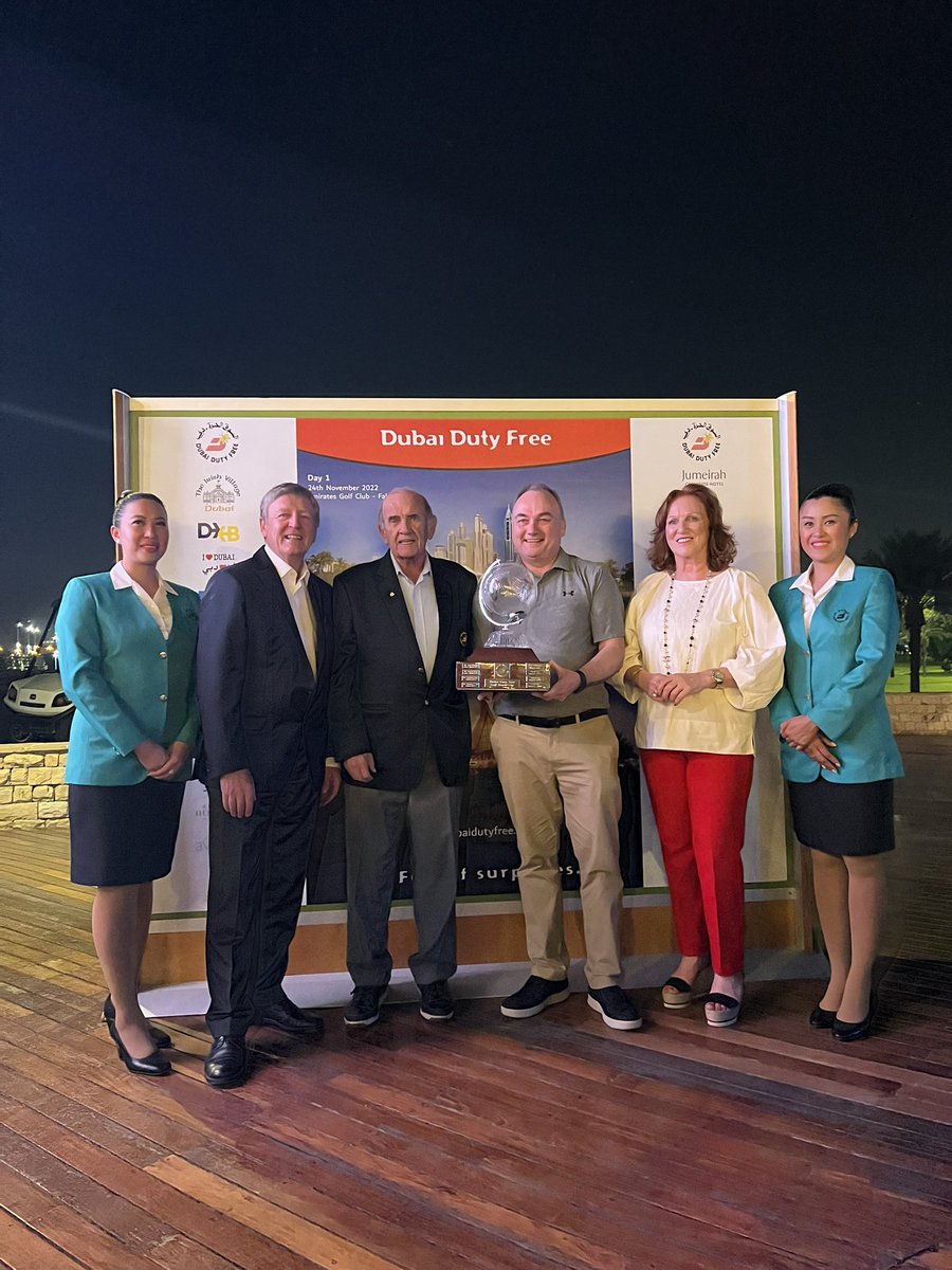 DubaiDutyFree's tweet photo. #golfindubai #travelretail #partners #ddfgolf
#thisishowwedoit 29th edition of the Dubai Duty Free Golf World Cup won by Dermot Davitt of the @MoodieDavitt
#2timechampion🏆🏆 https://t.co/nxhqEEL7sA