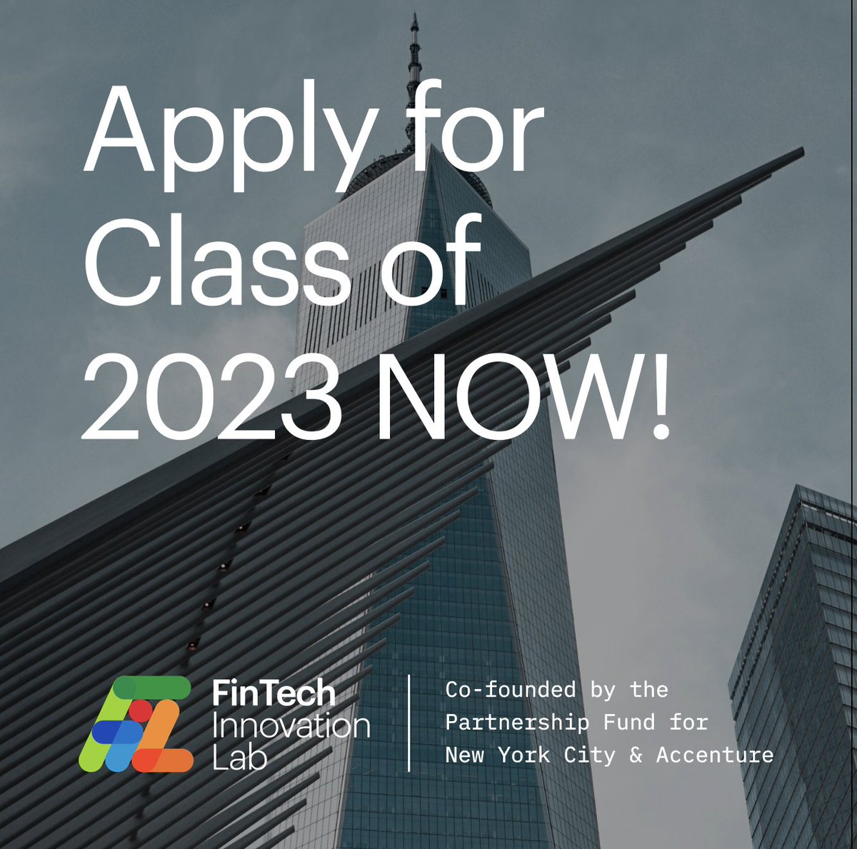 #Fintech and #Insurtech #startups, we want you! Applications for the Fintech Innovation Lab NY are open NOW through December 1st! Grow your business through mentorship from top financial institutions & take your start up to the next level. Apply Here: f6s.com/fintech-innova…