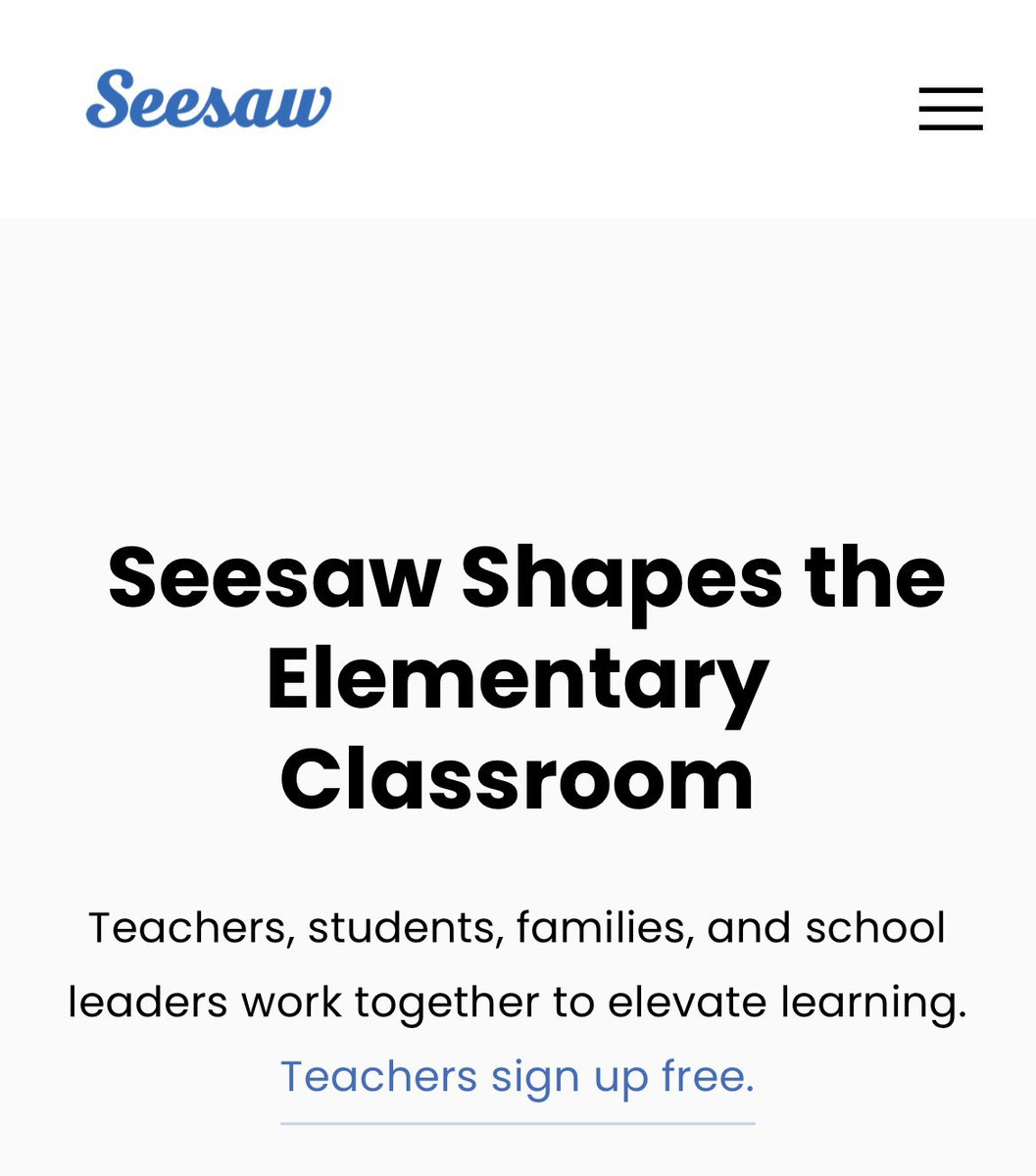 During my practicum we used Seesaw as a way to easily connect with the students and parents! It can also be  used for students to post and do work online! #ict361