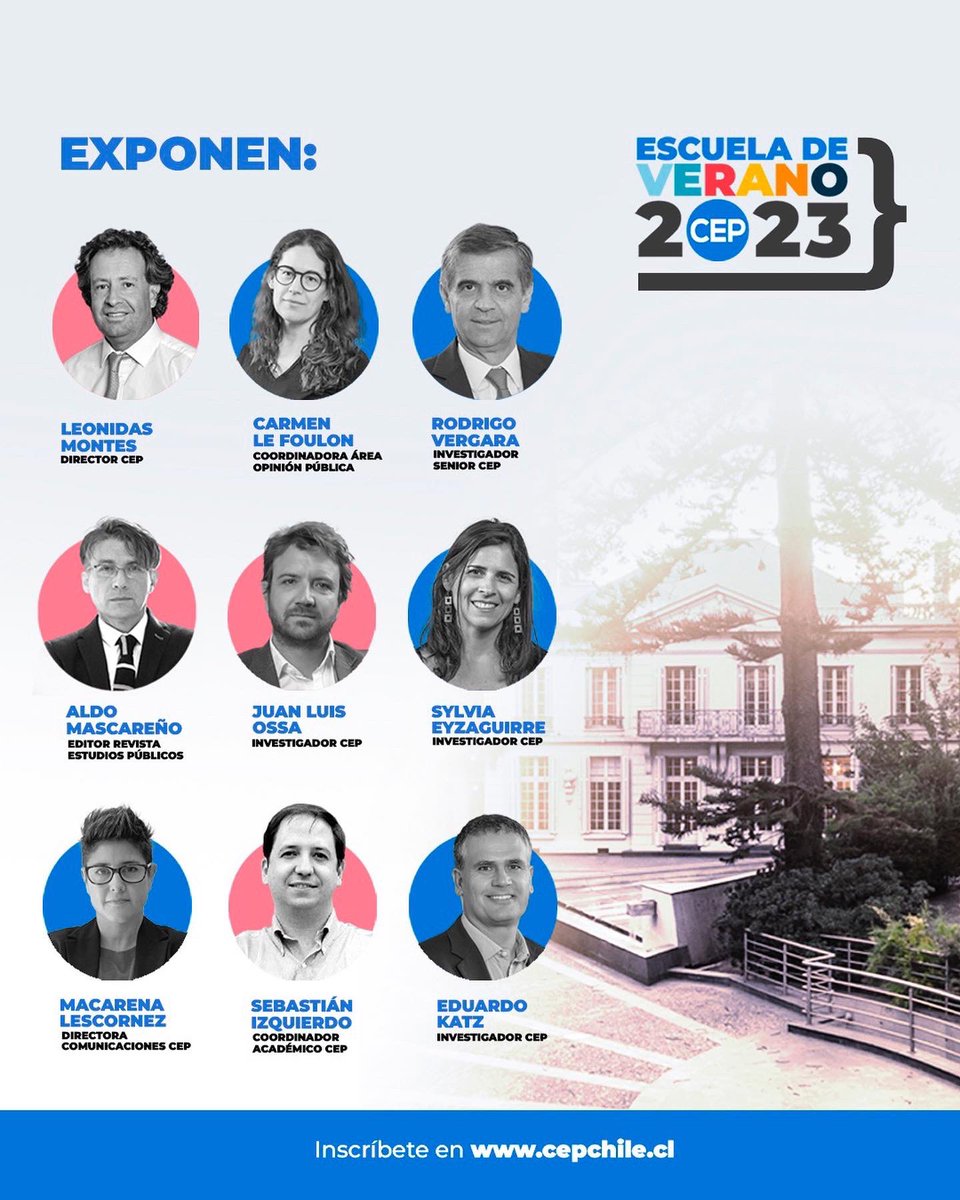 #EscuelaDeVeranoCEP ¡Te invitamos a participar en nuestra primera escuela para jóvenes!

Explora junto a nuestros investigadores, distintos aspectos de las transformaciones que vive Chile.

→ Conoce más detalles e inscríbete aquí: bit.ly/3EYV7ls
