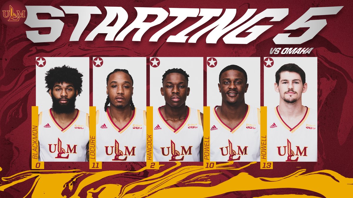 ULM_MBB's tweet photo. First five against the Mavericks!
#KeepChoppingWood
#MonroesTeam
#HawkYeah
#UNOvsULM
#SunBeltMBB https://t.co/2tUV6Xp2oo
