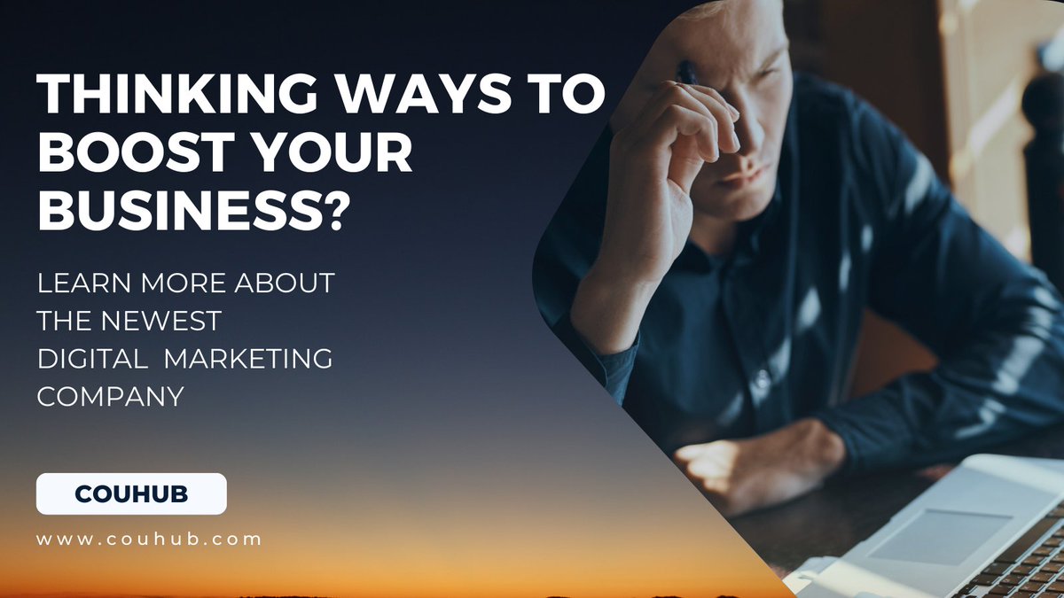 Are you a business owner?
Thinking ways to boost your business?

Introducing the newest digital marketing company. COUHUB!

Learn about couhub.com and what we can bring to your business. Contact us today at info@couhub.com

#CouHUB