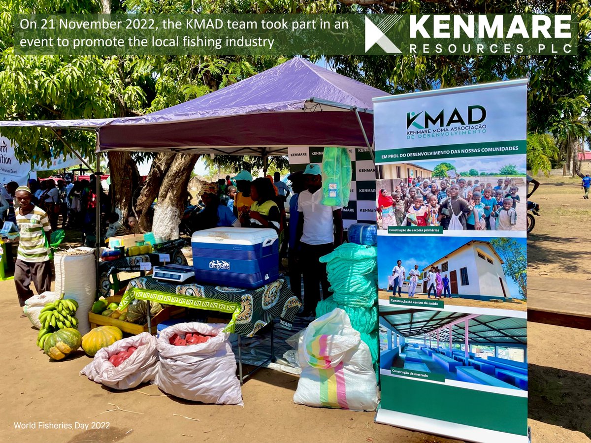 KenmareRes's tweet photo. One of KMAD’s focuses is supporting #economic development in the #Moma Mine's host communities in #Mozambique. As part of this, $KMR, through #KMAD, provides interest-free loans for #fishing projects and fishing materials shops: https://t.co/9O4dFQjyxi #WorldFisheriesDay https://t.co/QafTOGdupd