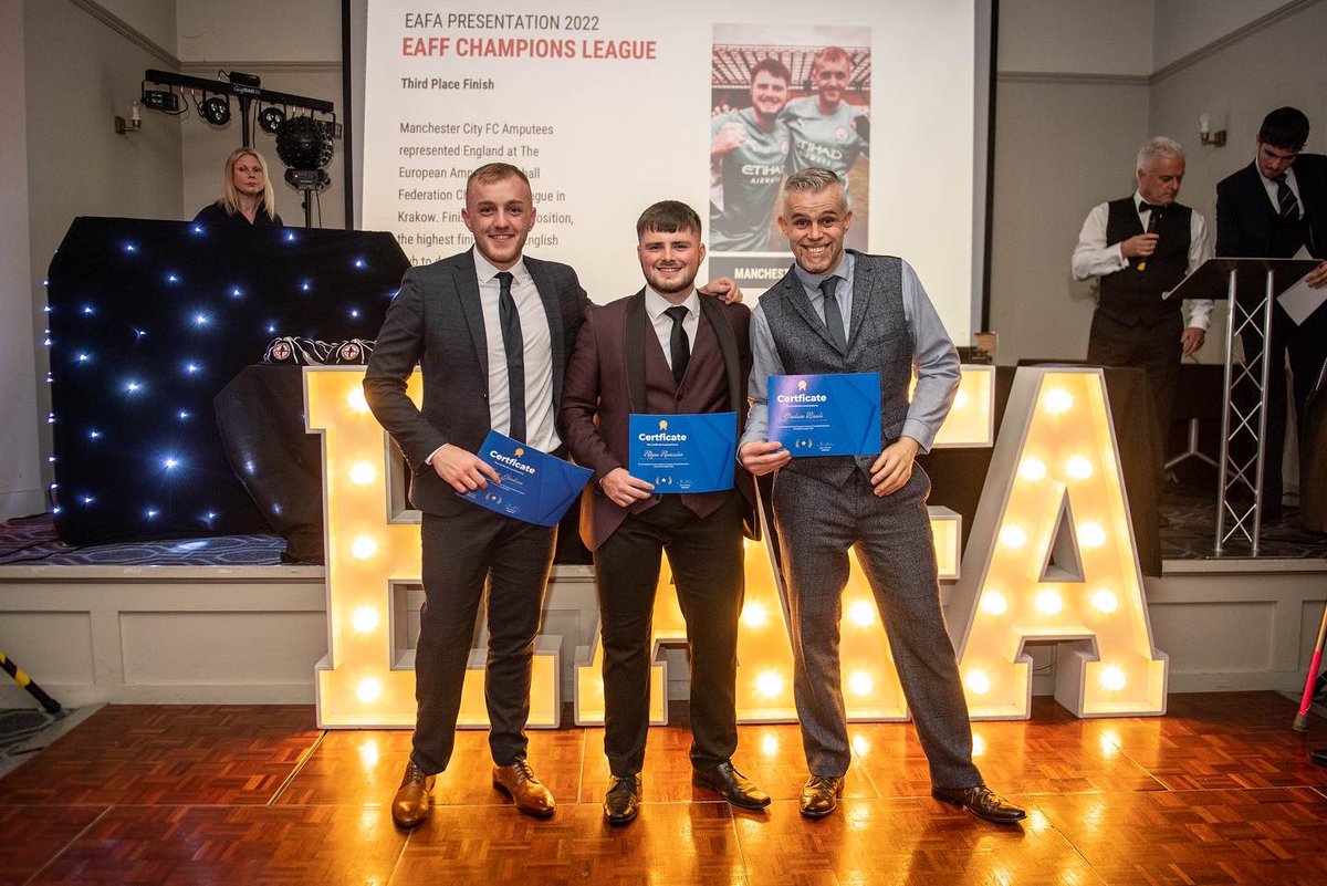 Top night with the best people, celebrating the success of <a href="/amputeefootball/">England Amputee FA</a> and an honour to collect my second international cap. Been a challenging year for both club and country, but one I’ll definitely benefit from 👊🏻

📸 @LajWarrington