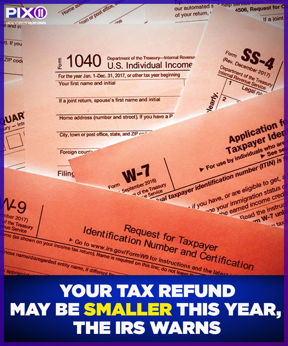 Your refund for the 2022 tax year may be smaller than in years past, the Internal Revenue Service said. That’s because of several recently passed changes to the tax code.

Read more at: pix11.com/news/us-world-…