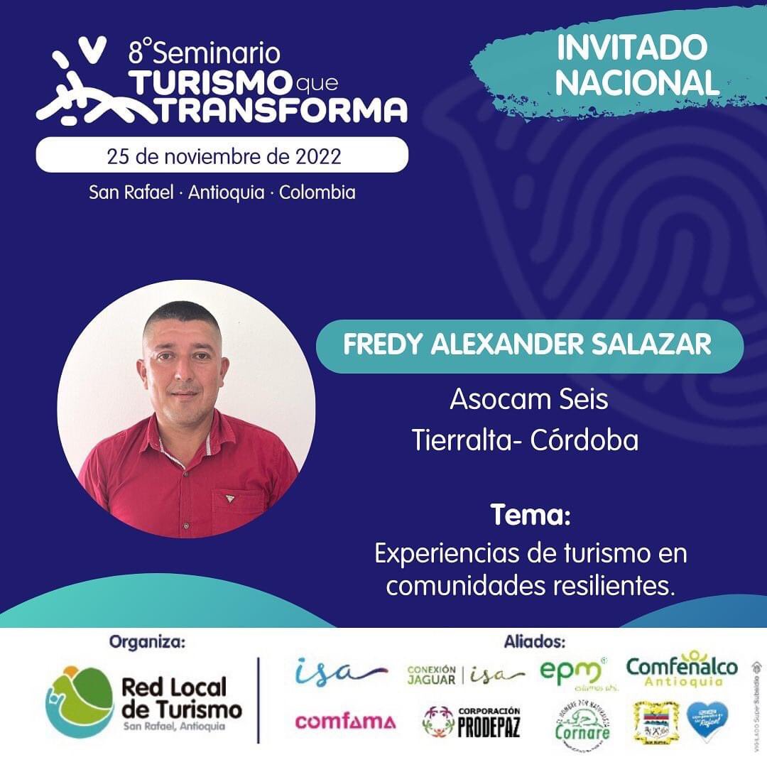 toursanrafael's tweet photo. El Octavo seminario de #turismoquetransforma es un evento organizado por la Red Local de Turismo de San Rafael con el apoyo de @intercolombia @cornare @EPMestamosahi @ComfenalcoAnt @Comfama @Prodepaz @alcaldiasanraf1 https://t.co/AzNvJwCBEd
