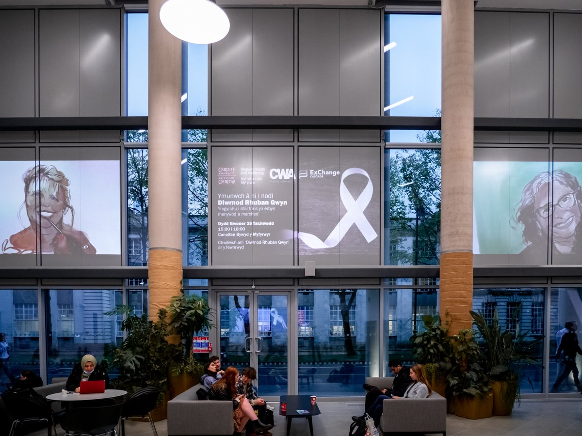 At the center of student life today for #InternationalWhiteRibbonDay we displayed <a href="/HennyBeaumont/">henny beaumont</a> powerful Disappearing women collection.

Don't be silent &amp; find out more here: whiteribbon.org.uk/promise
