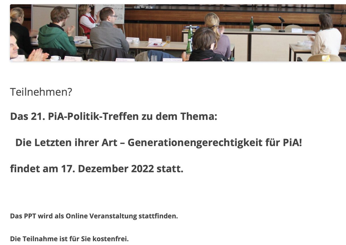 PiA Politik Treffen (@piapolitiktreff) on Twitter photo Bald ist nicht nur Weihnachten🎄, sondern auch das 21. PPT "Die letzten ihrer Art - Generationengerechtigkeit für PiA!"🦕Anmeldung: piapolitik.de/teilnehmen/ @bvvp_bund @DPtVfuerJungePT <a href="/VPPimBDP/">VPP im BDP</a> @DGVT_Info @ost_pia <a href="/NrwPia/">PiA_NRW</a> <a href="/PiAForumBerlin/">pia.forum Berlin</a> Programm kommt bald - seit gespannt!🎅🏼🤶🏾 Bald ist nicht nur Weihnachten🎄, sondern auch das 21. PPT "Die letzten ihrer Art - Generationengerechtigkeit für PiA!"🦕Anmeldung: piapolitik.de/teilnehmen/ @bvvp_bund @DPtVfuerJungePT <a href="/VPPimBDP/">VPP im BDP</a> @DGVT_Info @ost_pia <a href="/NrwPia/">PiA_NRW</a> <a href="/PiAForumBerlin/">pia.forum Berlin</a> Programm kommt bald - seit gespannt!🎅🏼🤶🏾